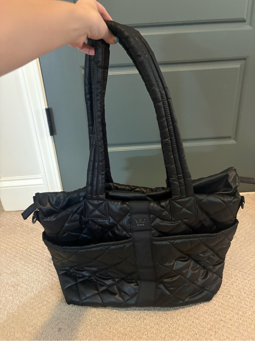 Oliver Thomas Wanderlust XL Tote Black Quilted Travel Bag
